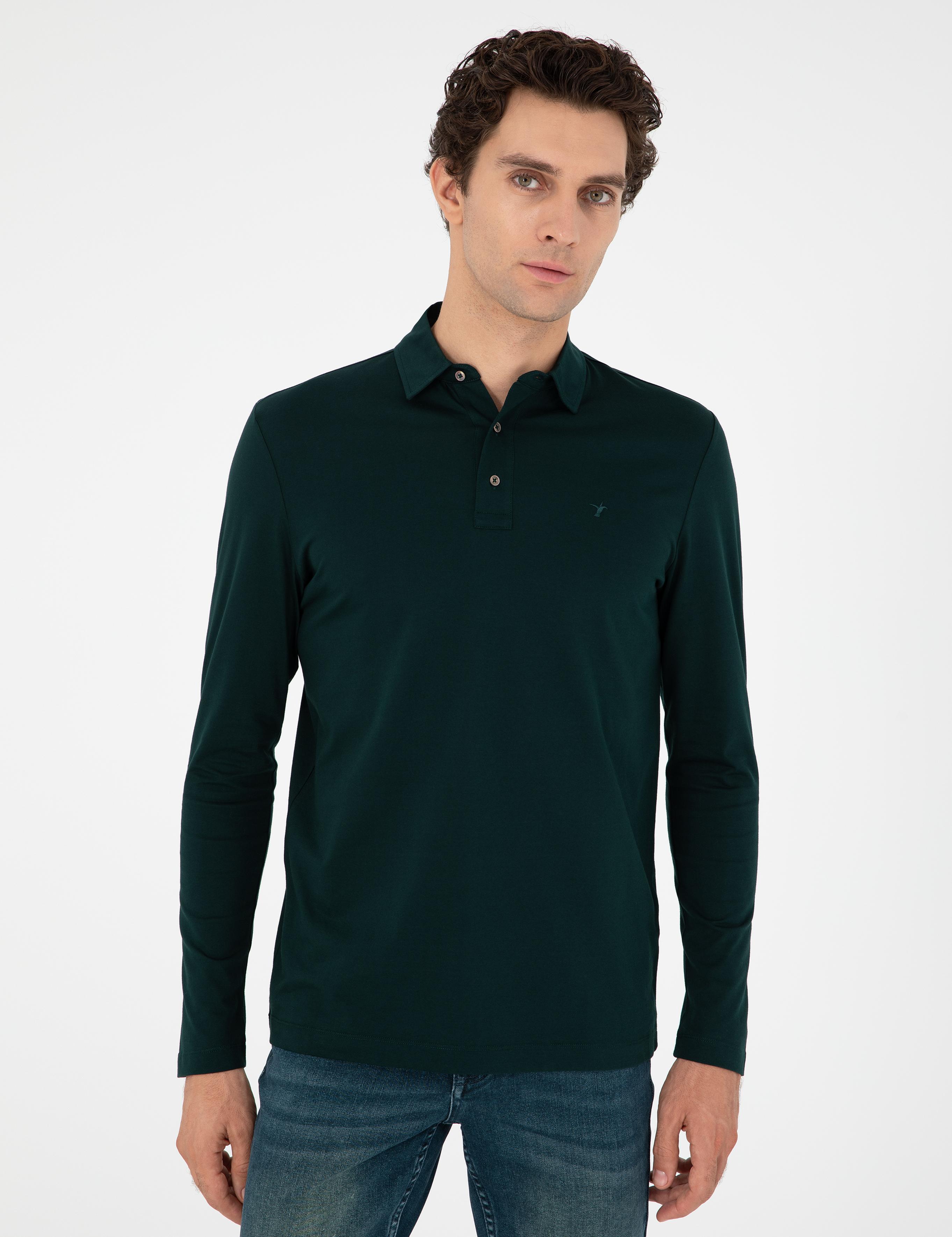 Zümrüt Regular Fit %100 Pamuk Polo Yaka Sweatshirt - 50294327036