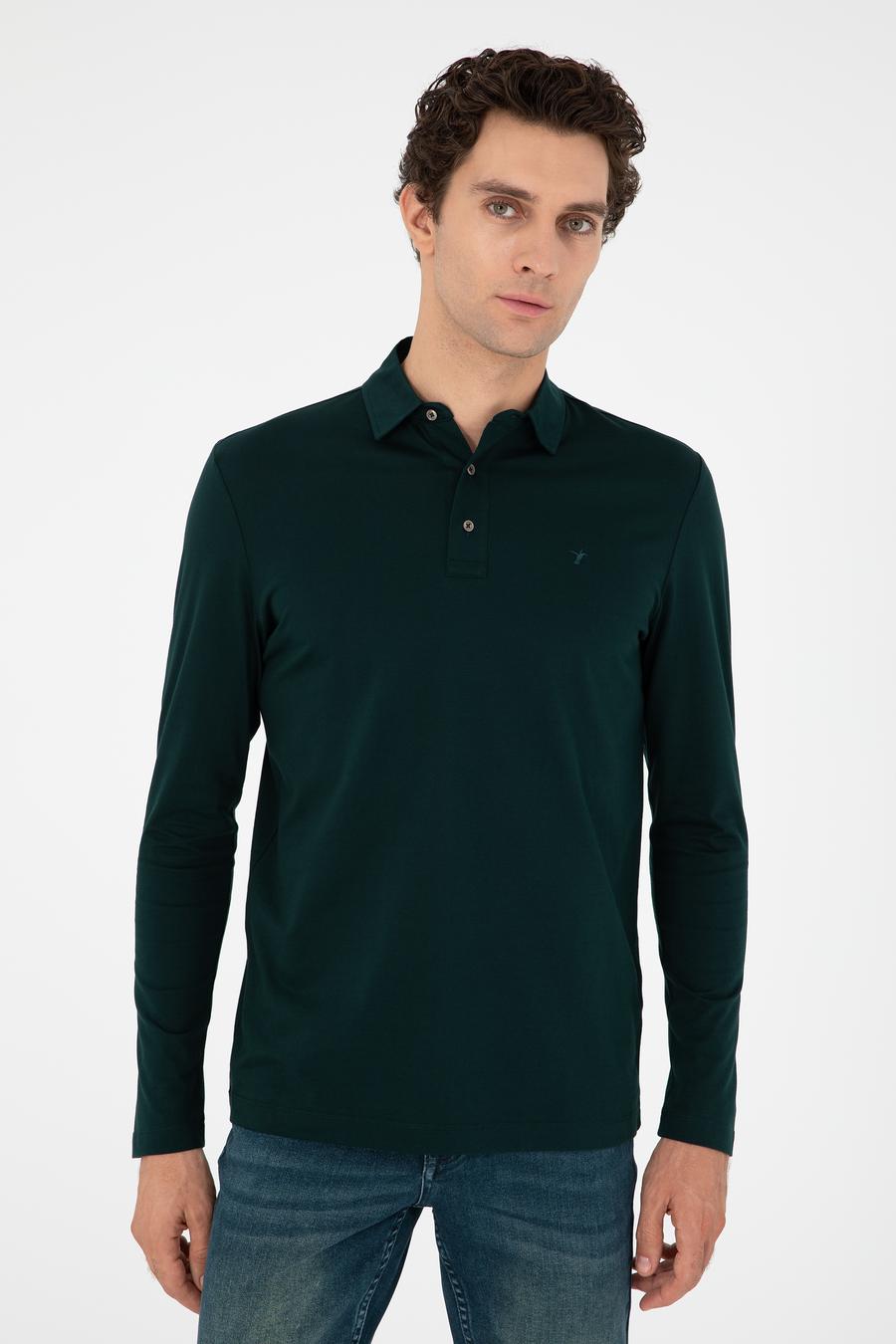 Zümrüt Regular Fit %100 Pamuk Polo Yaka Sweatshirt - 50294327036