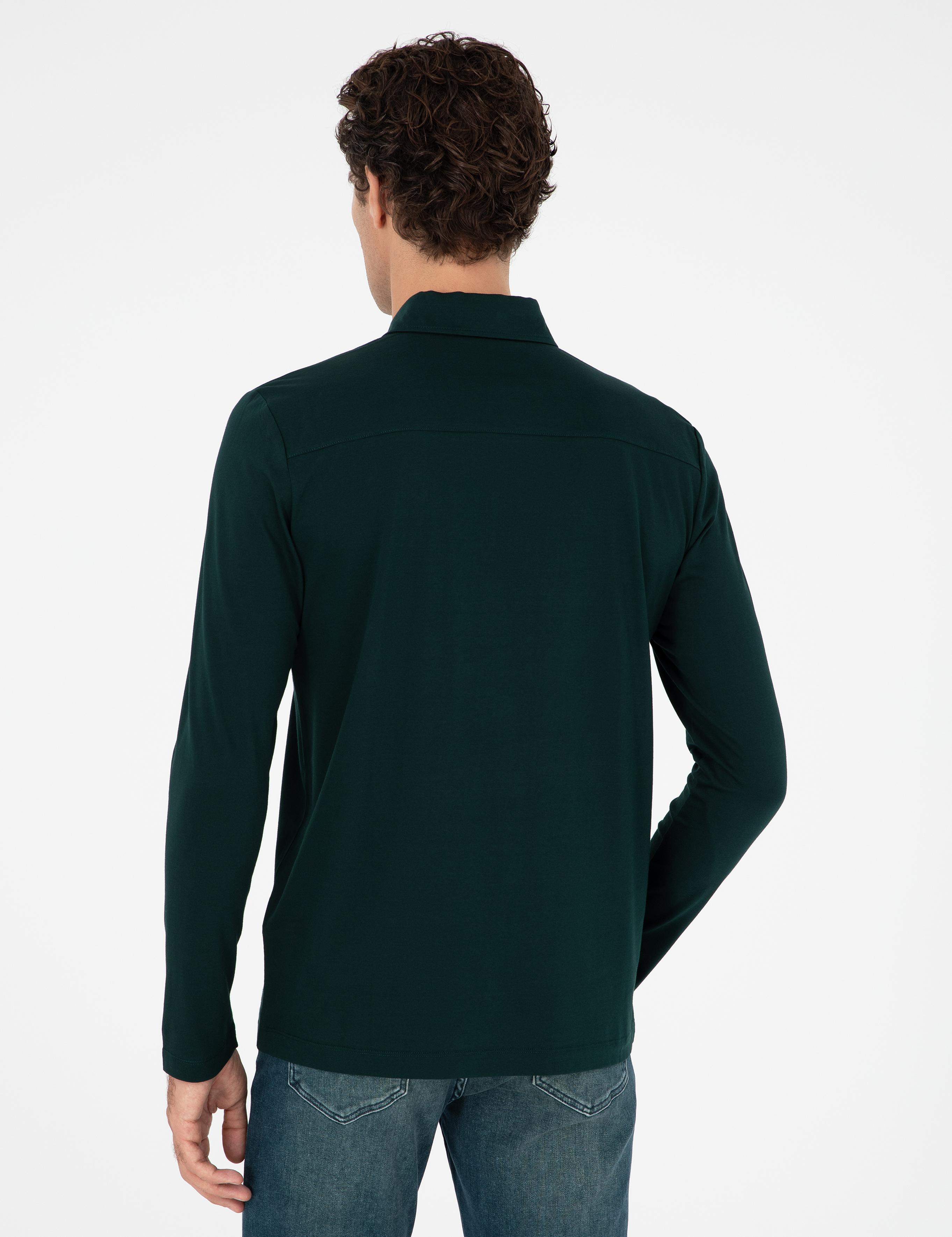 Zümrüt Regular Fit %100 Pamuk Polo Yaka Sweatshirt - 50294327036
