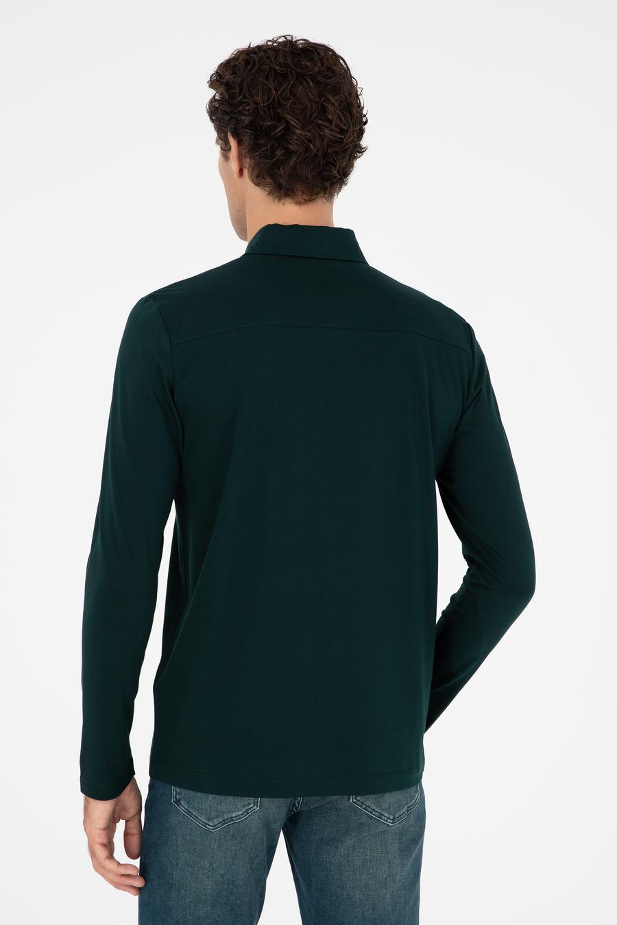 Zümrüt Regular Fit %100 Pamuk Polo Yaka Sweatshirt - 50294327036