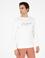 Ekru Regular Fit Bisiklet Yaka Pamuklu Sweatshirt