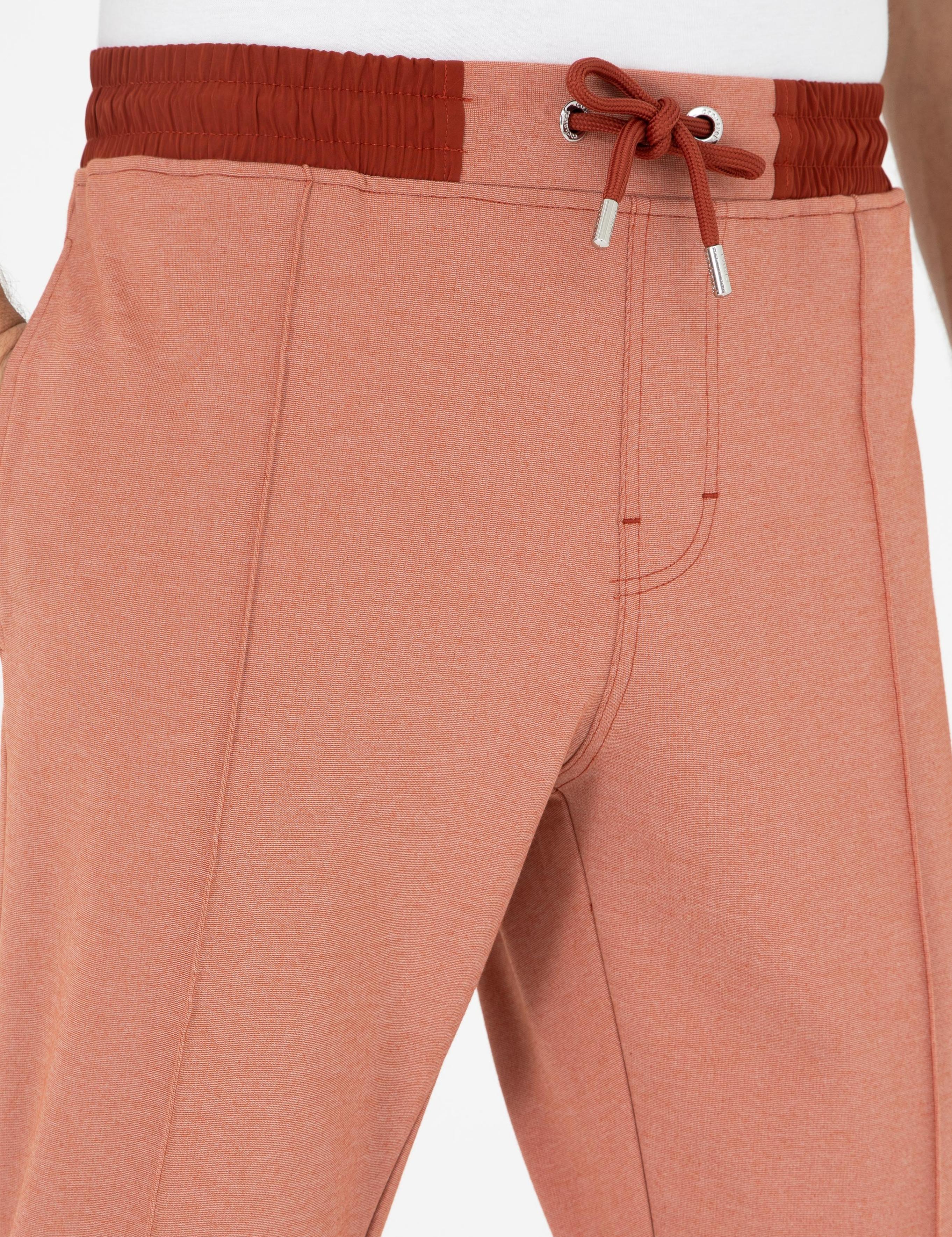 Turuncu Slim Fit Paçası Lastikli Nervürlü Eşofman Altı - 50292584034