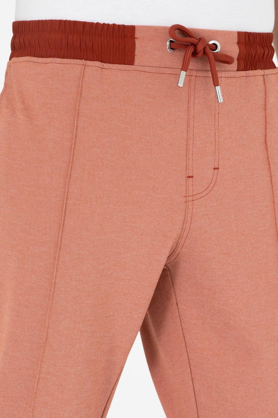 Turuncu Slim Fit Paçası Lastikli Nervürlü Eşofman Altı - 50292584034