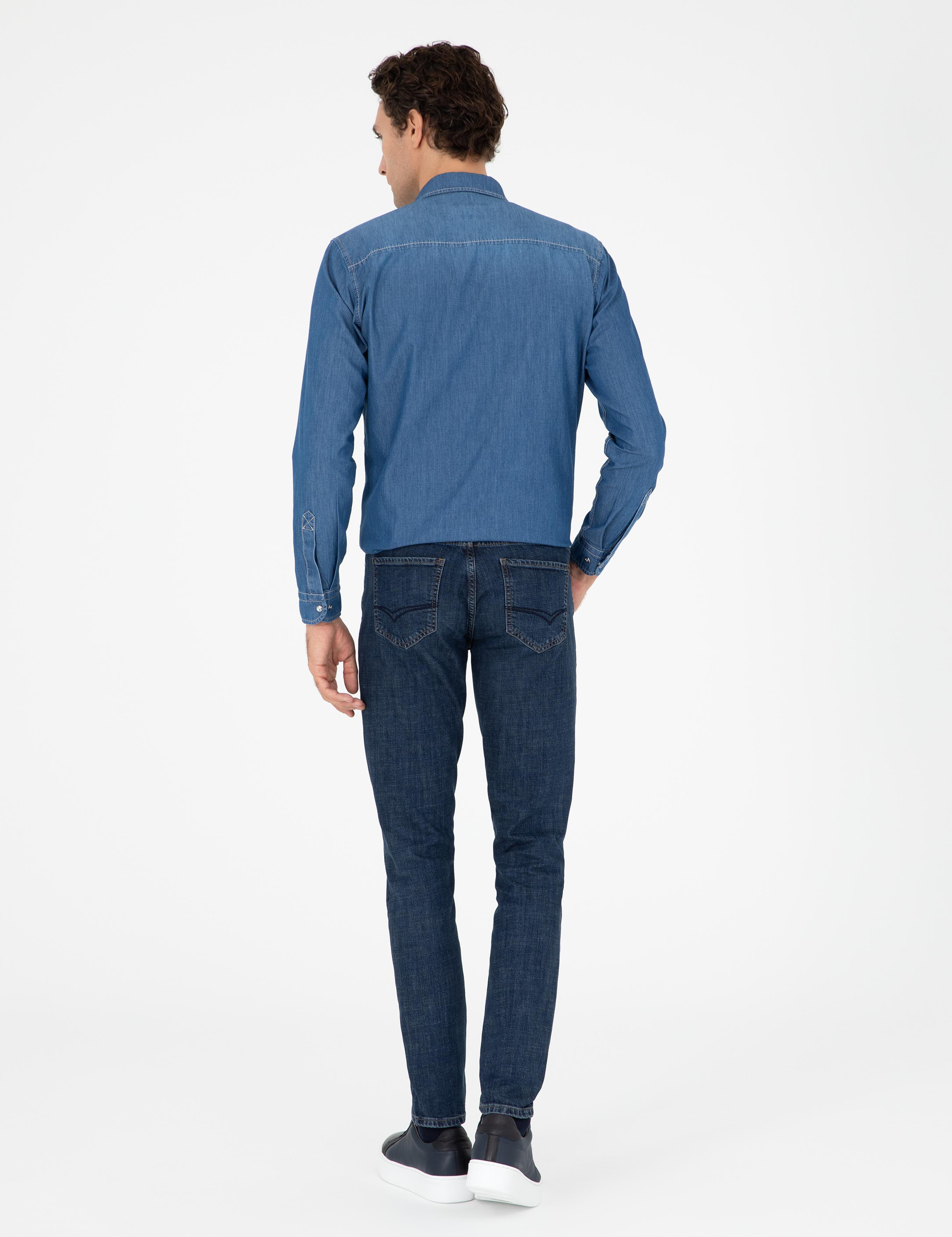 Lacivert Slim Fit Pamuk Karışımlı Jean Pantolon - 50290506058