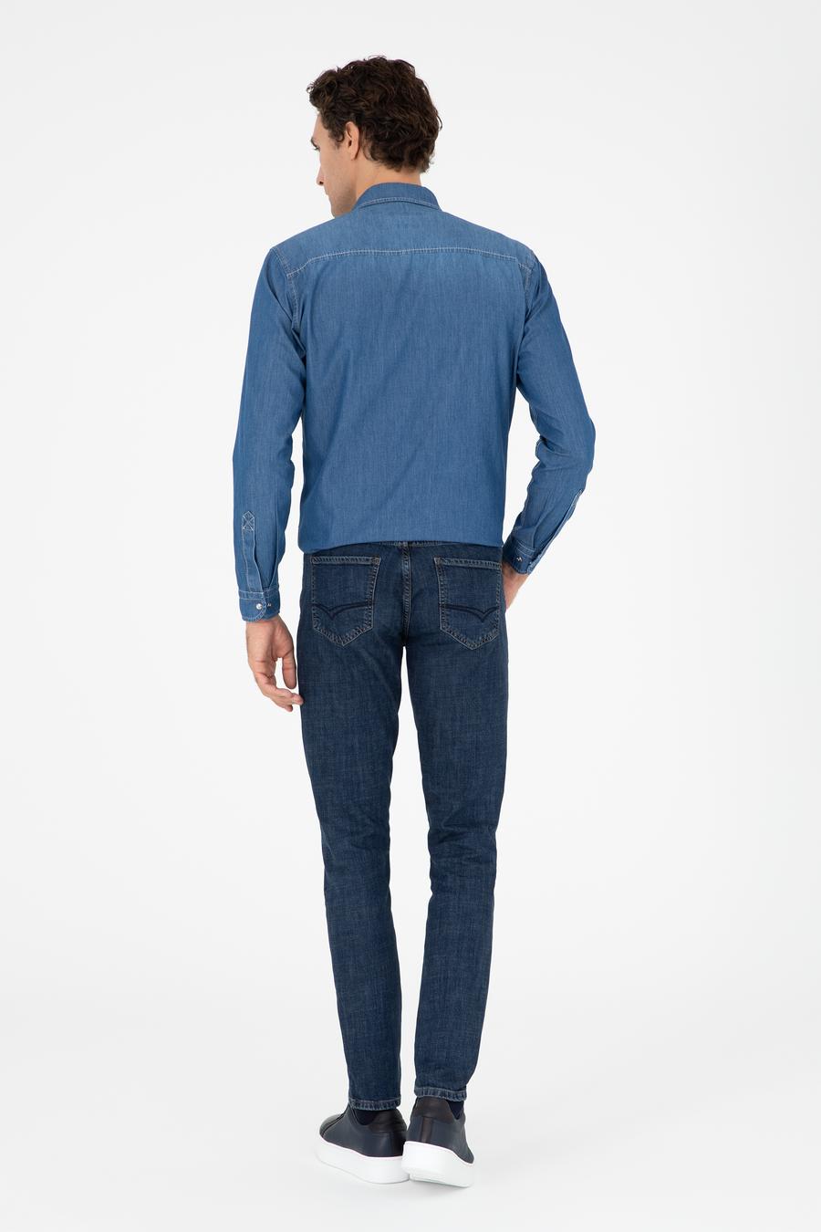 Lacivert Slim Fit Pamuk Karışımlı Jean Pantolon - 50290506058