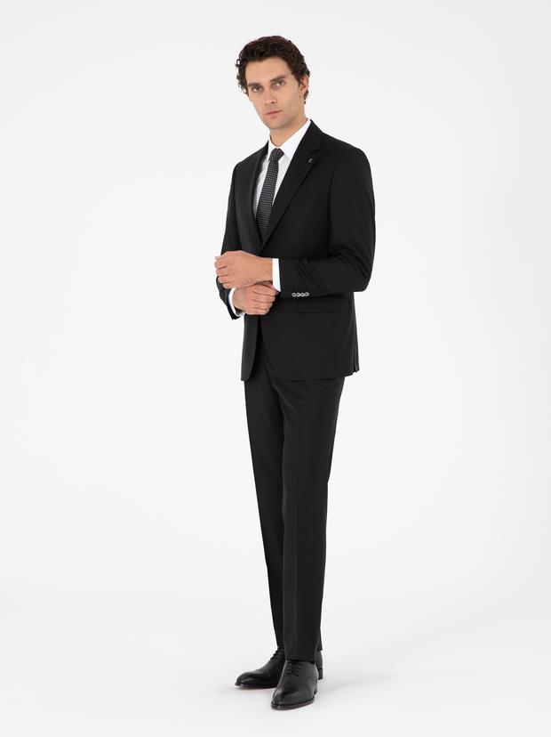 Siyah Slim Fit Takım Elbise