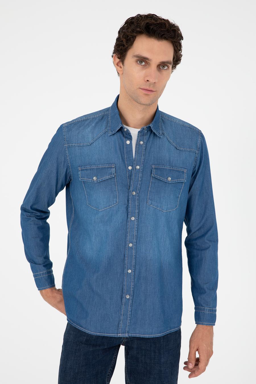 Mavi Regular Fit Jean Gömlek - 50289346003