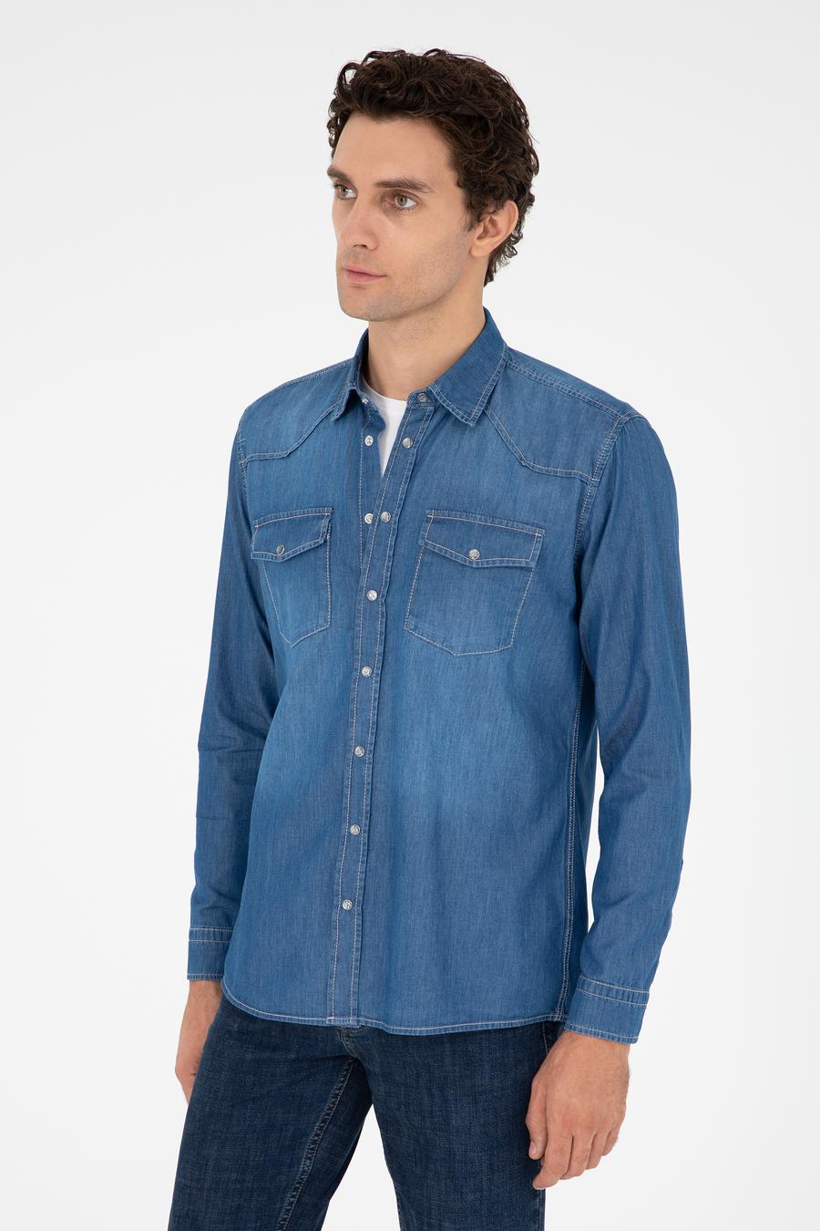 Mavi Regular Fit Jean Gömlek - 50289346003