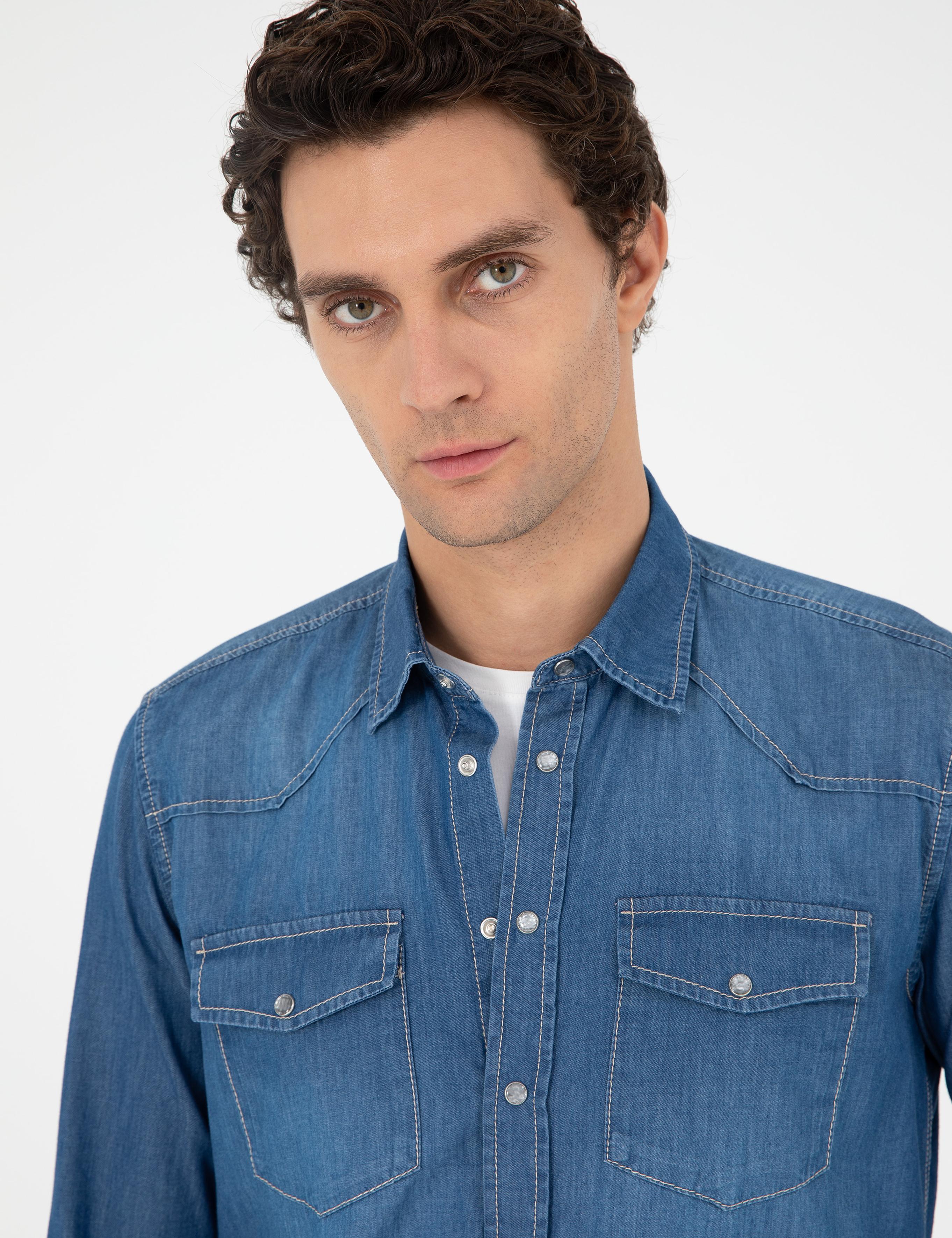 Mavi Regular Fit Jean Gömlek - 50289346003