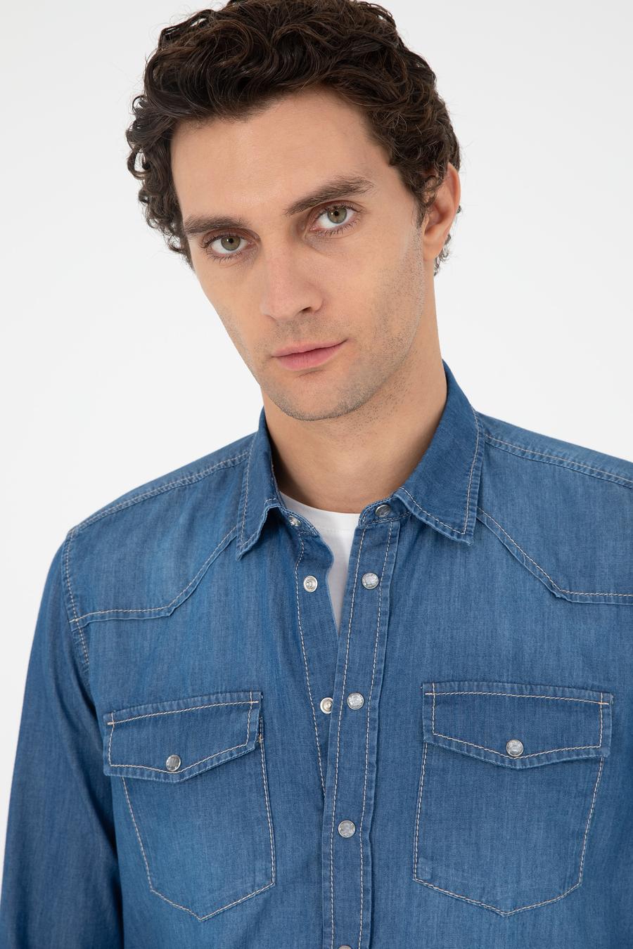 Mavi Regular Fit Jean Gömlek - 50289346003