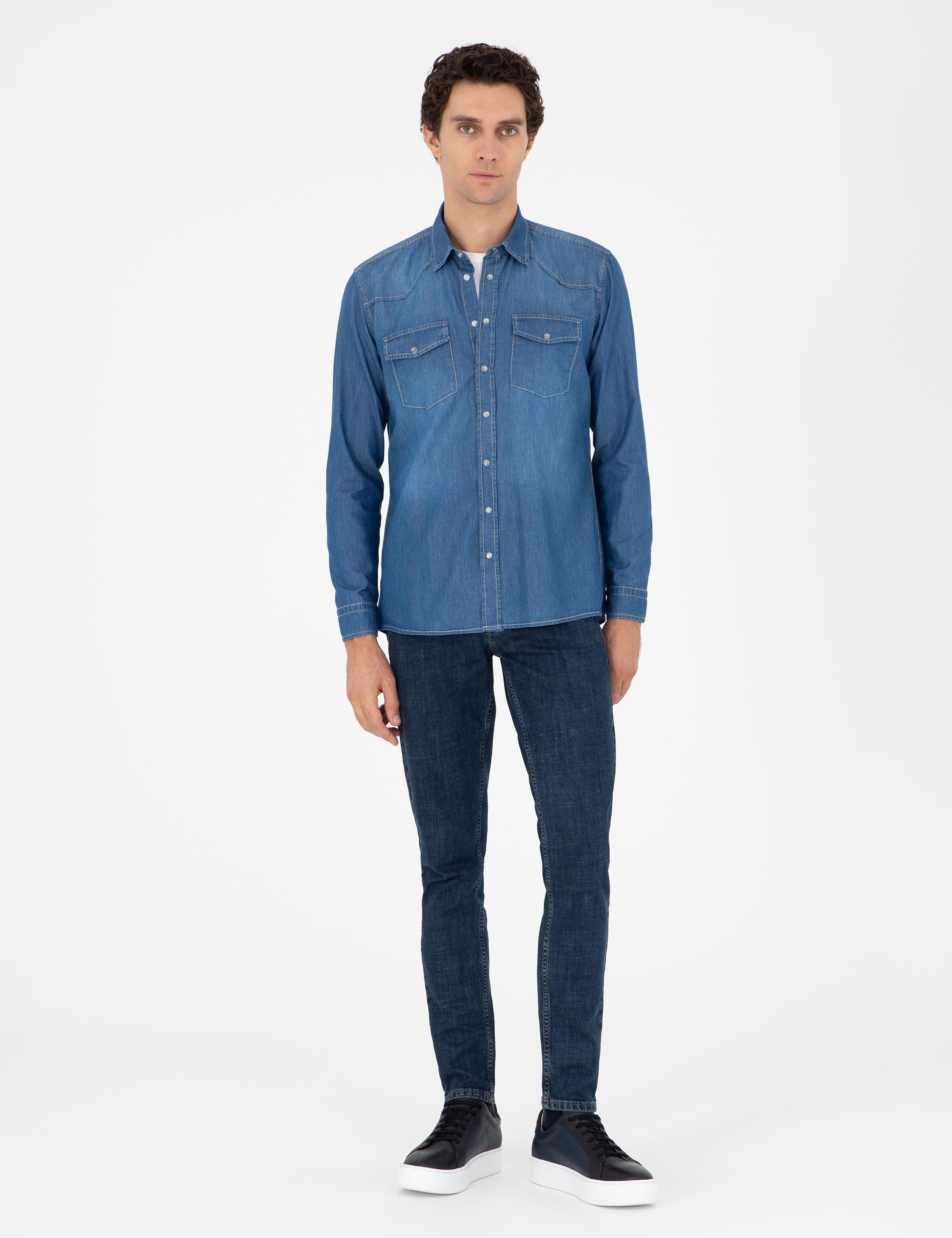 Mavi Regular Fit Jean Gömlek - 50289346003