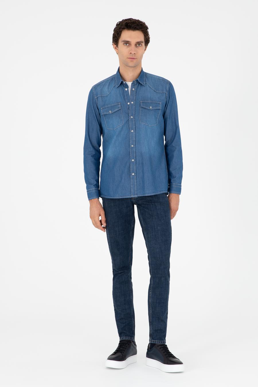 Mavi Regular Fit Jean Gömlek - 50289346003