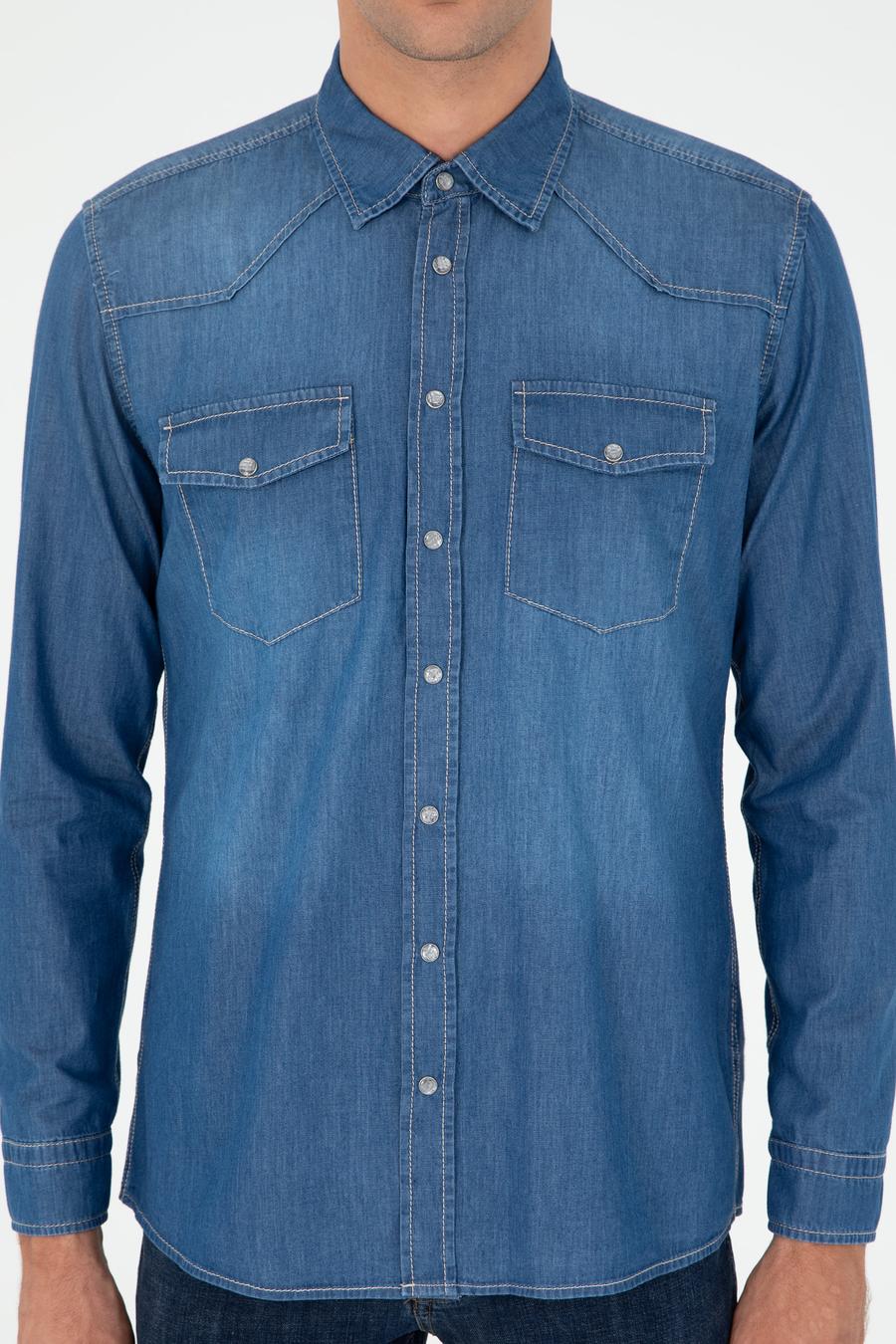 Mavi Regular Fit Jean Gömlek - 50289346003