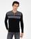 Siyah Slim Fit Polo Yaka Fermuarlı Triko Kazak