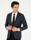Lacivert Slim Fit Yün Karışımlı Flanel Ceket
