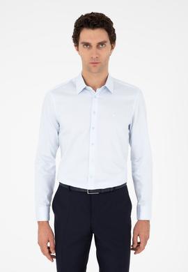 Açık Mavi Slim Fit Uzun Kollu Gömlek