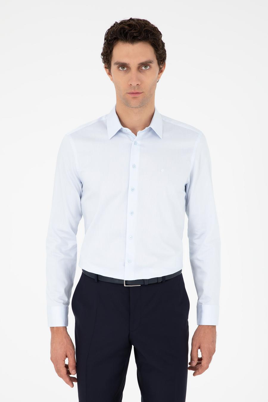 Açık Mavi Slim Fit Uzun Kollu Gömlek - 50303233008
