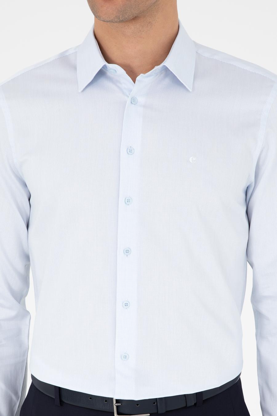 Açık Mavi Slim Fit Uzun Kollu Gömlek - 50303233008