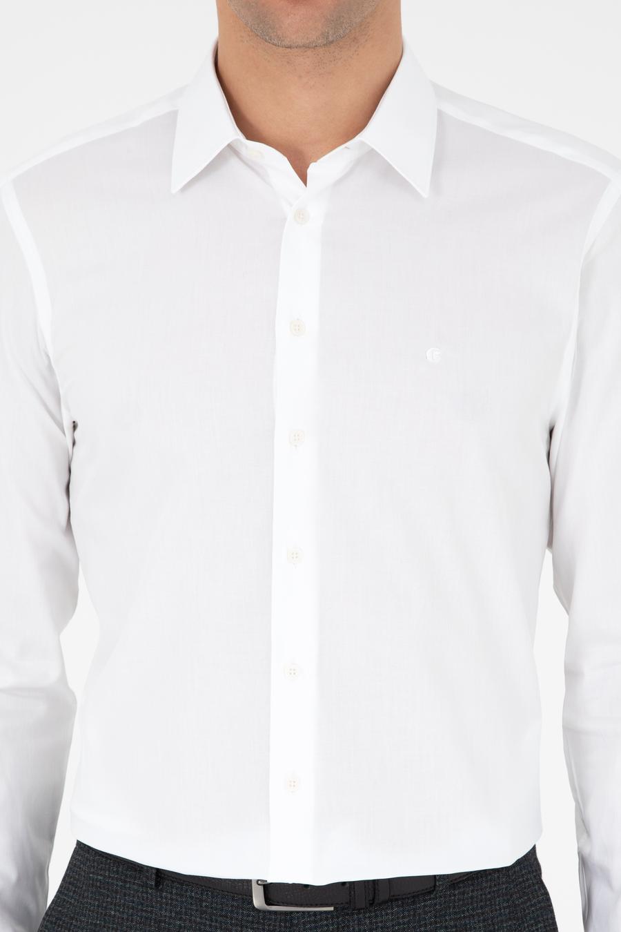 Beyaz Slim Fit %100 Pamuk Gömlek - 50303006004