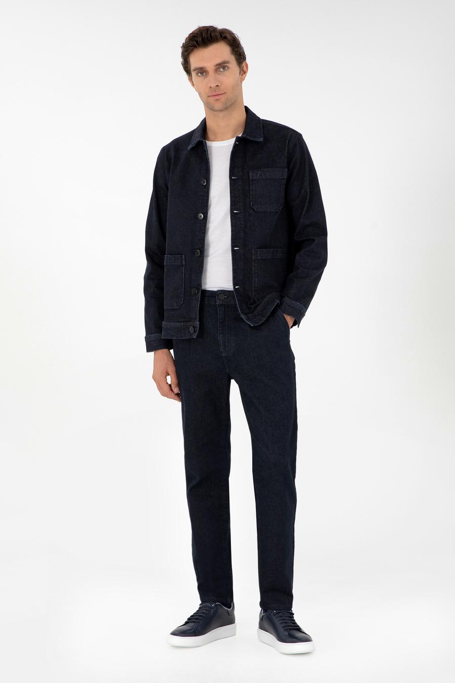 Koyu Lacivert Carrot Fit Jean Pantolon - 50290517072