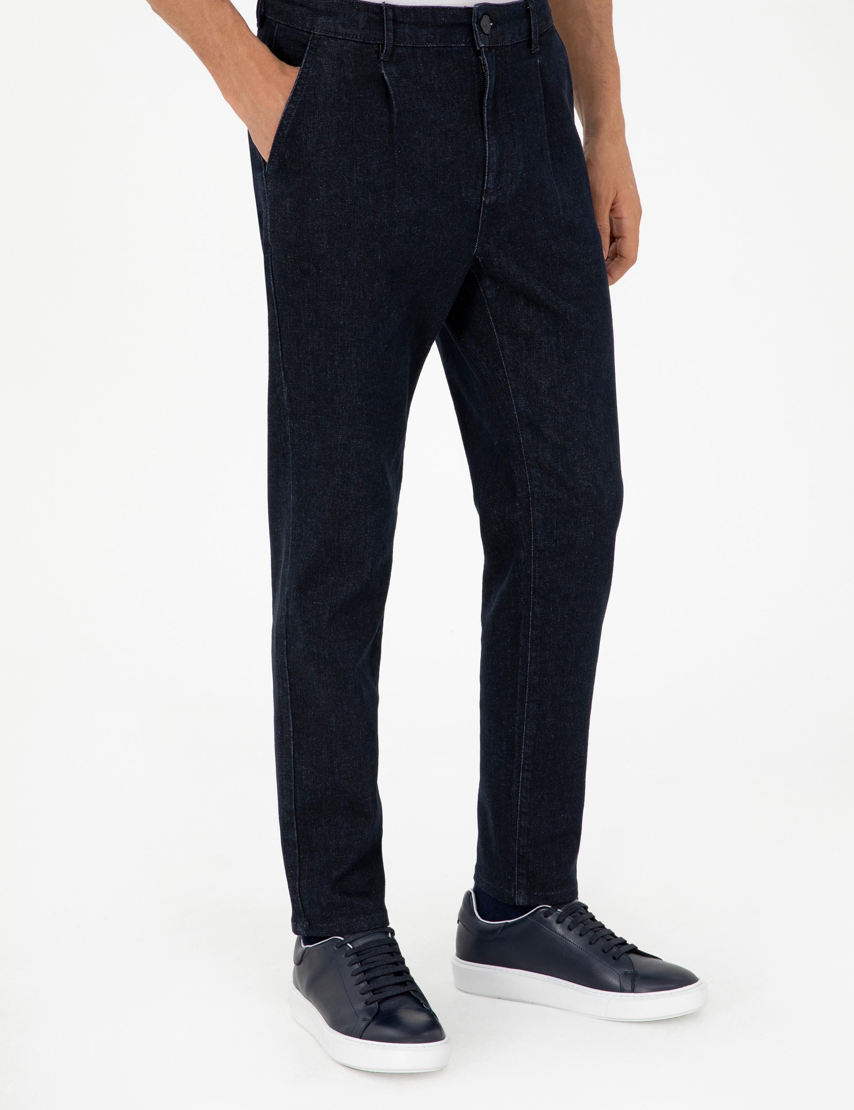 Koyu Lacivert Carrot Fit Jean Pantolon - 50290517072