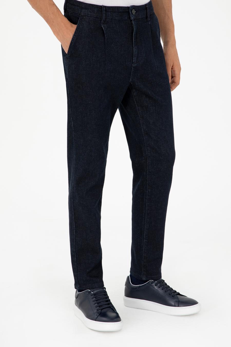 Koyu Lacivert Carrot Fit Jean Pantolon - 50290517072