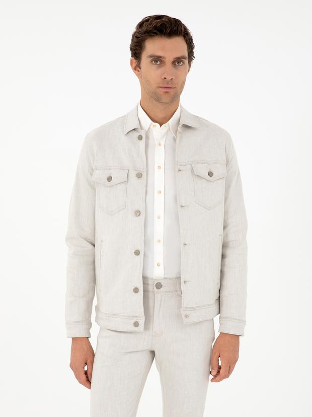 Bej Regular Fit Jean Ceket