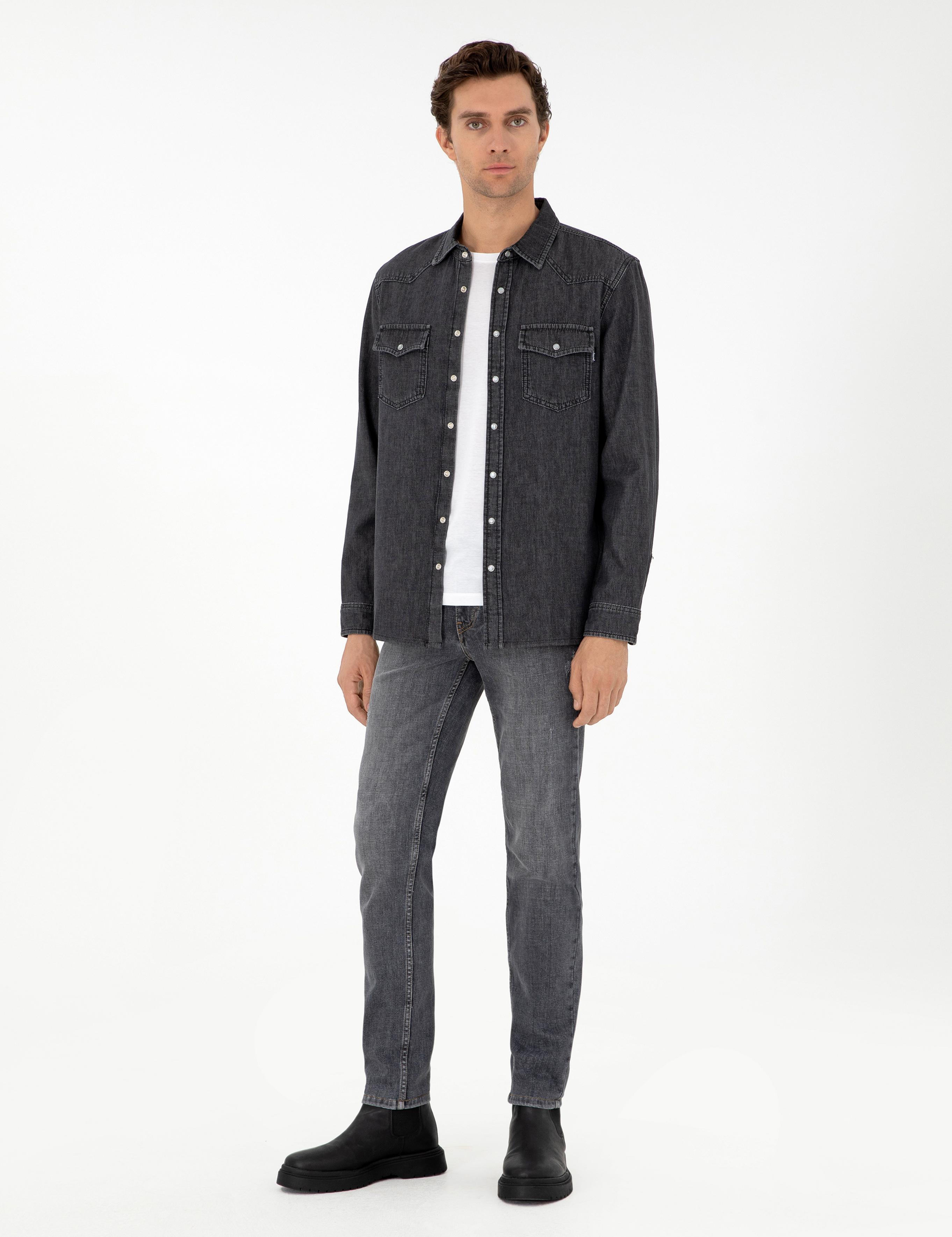 Antrasit Slim Fit Jean Pantolon - 50290520058