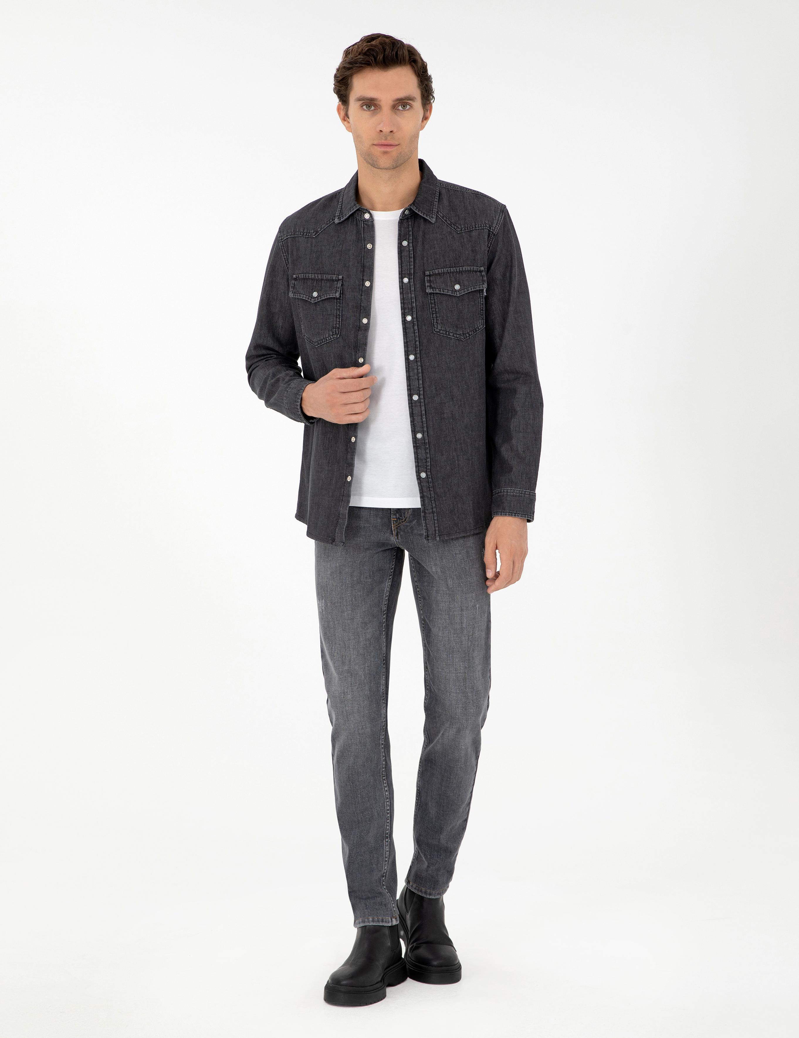 Antrasit Slim Fit Jean Pantolon - 50290520058