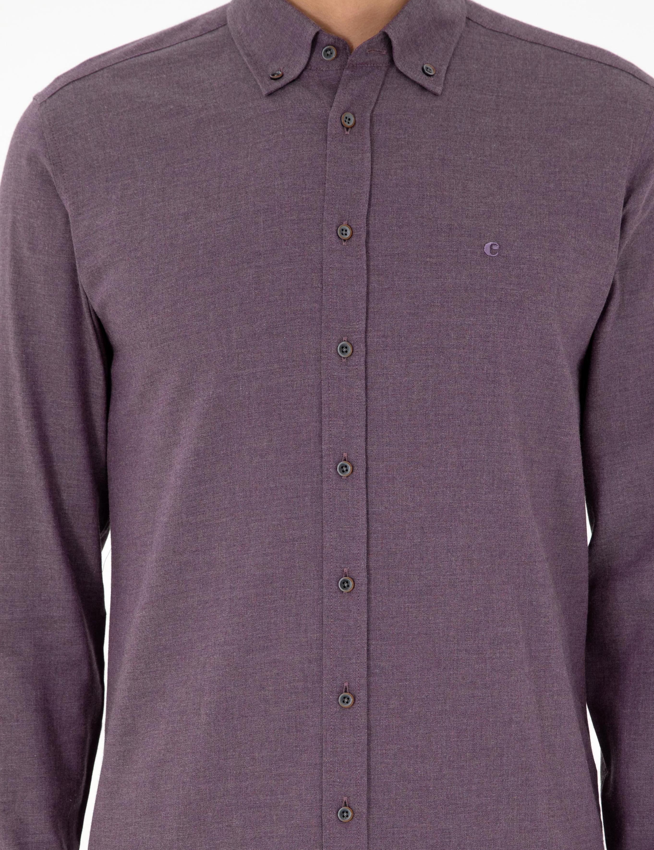 Mürdüm Slim Fit Uzun Kollu Gömlek - 50291698235