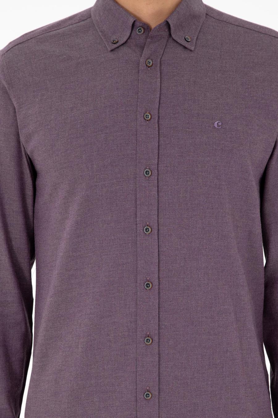 Mürdüm Slim Fit Uzun Kollu Gömlek - 50291698235