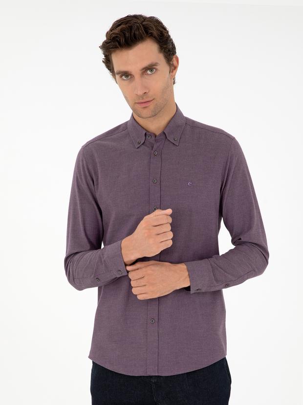 Mürdüm Slim Fit Uzun Kollu Gömlek