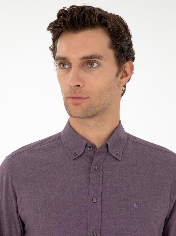Mürdüm Slim Fit Uzun Kollu Gömlek