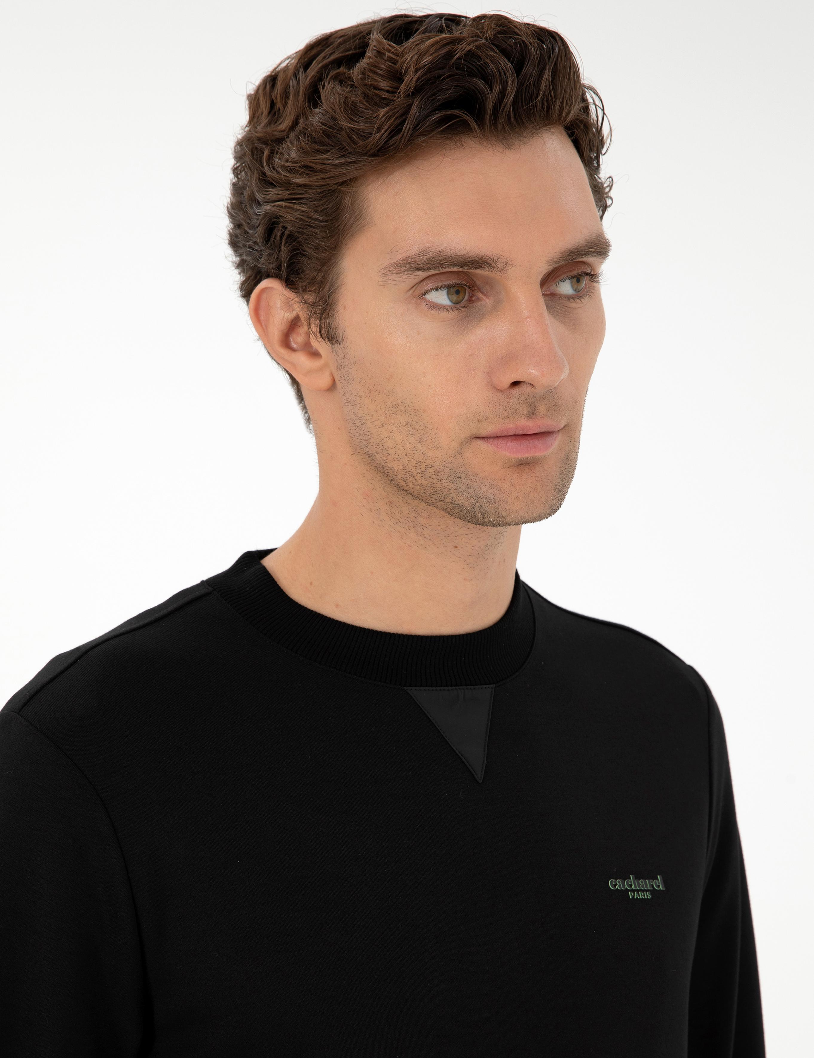 Siyah Regular Fit Sweatshirt - 50292495004