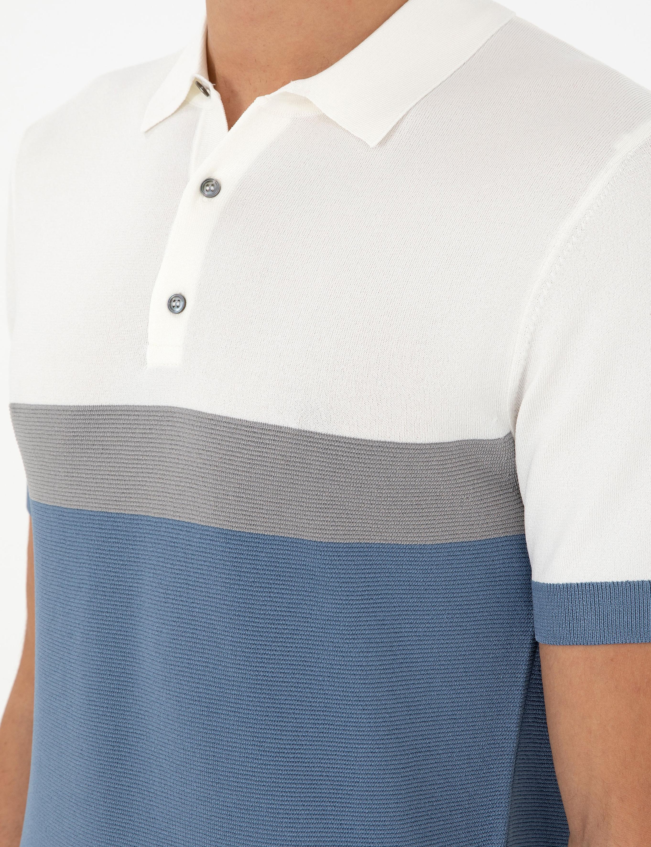 Mavi Slim Fit Polo Yaka Keten Karışımlı Triko T-shirt - 50293243002