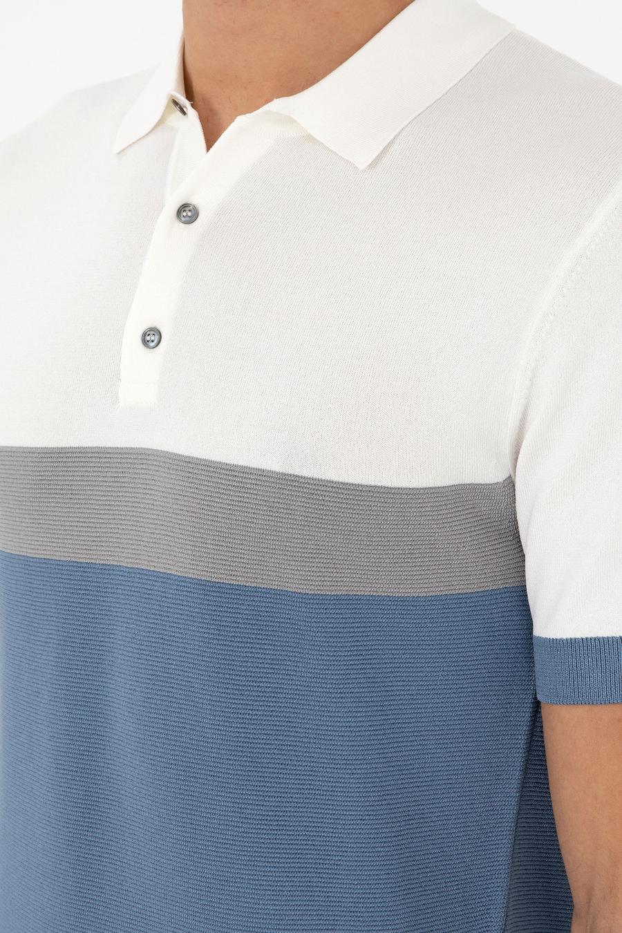 Mavi Slim Fit Polo Yaka Keten Karışımlı Triko T-shirt - 50293243002