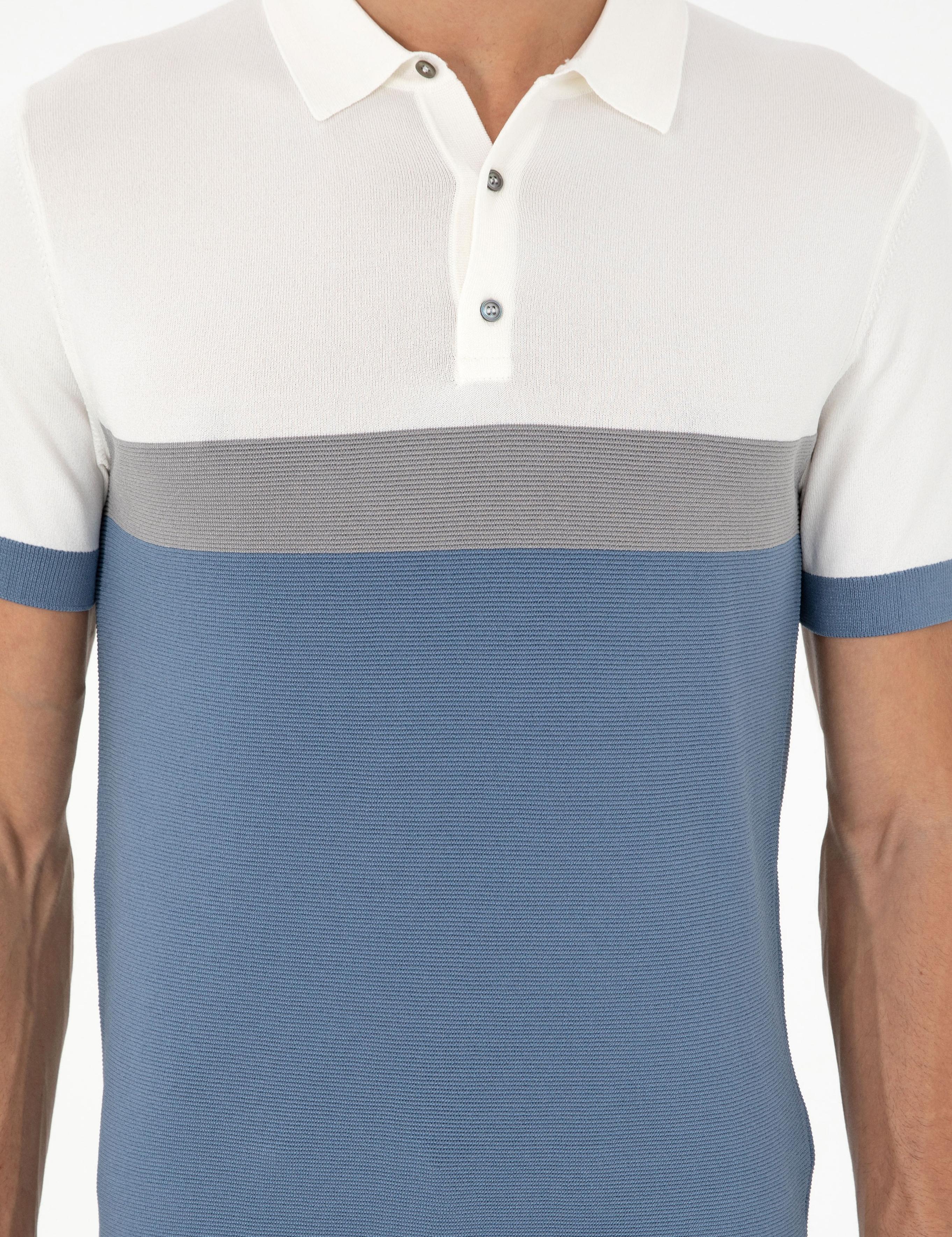 Mavi Slim Fit Polo Yaka Keten Karışımlı Triko T-shirt - 50293243002