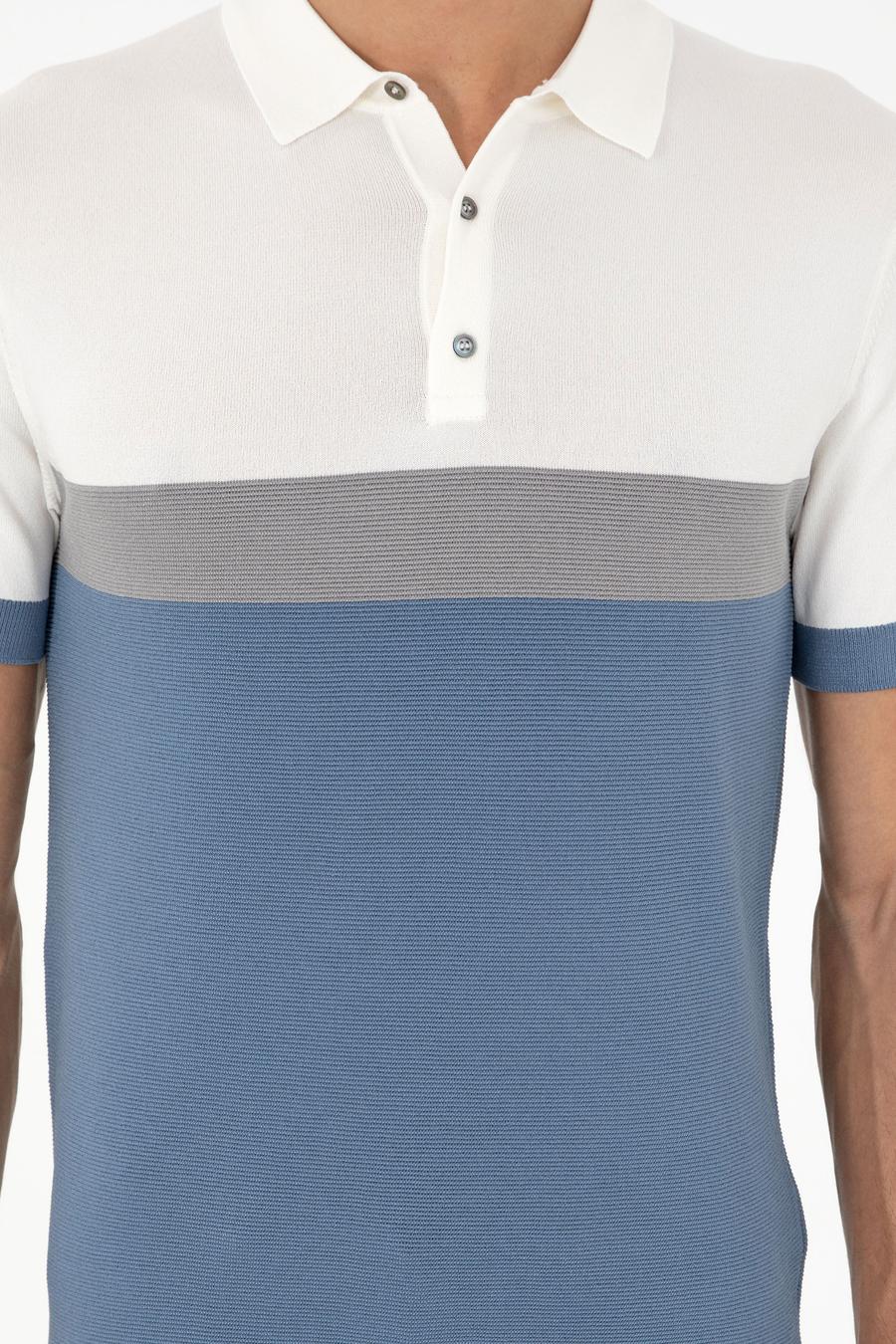 Mavi Slim Fit Polo Yaka Keten Karışımlı Triko T-shirt - 50293243002
