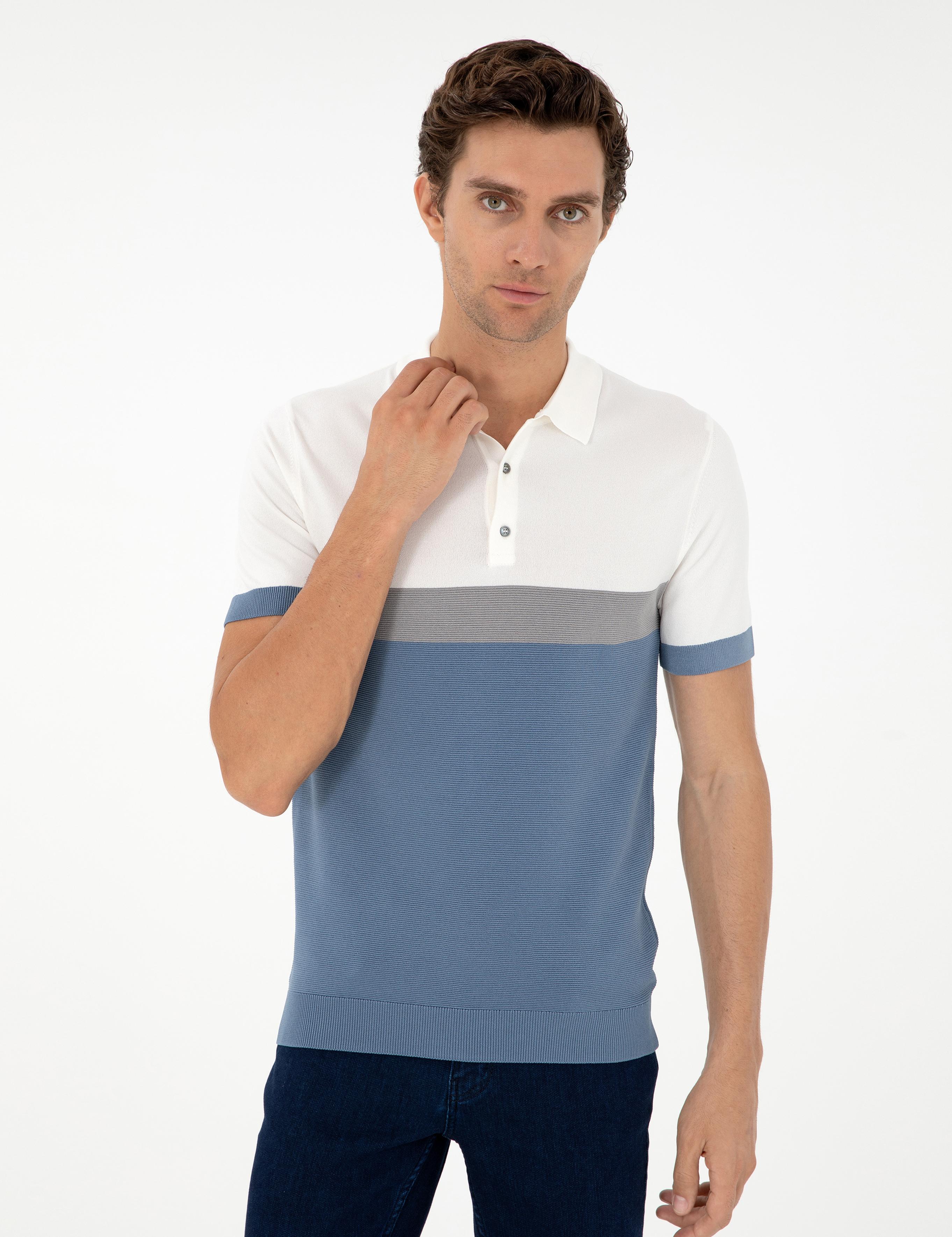 Mavi Slim Fit Polo Yaka Keten Karışımlı Triko T-shirt - 50293243002