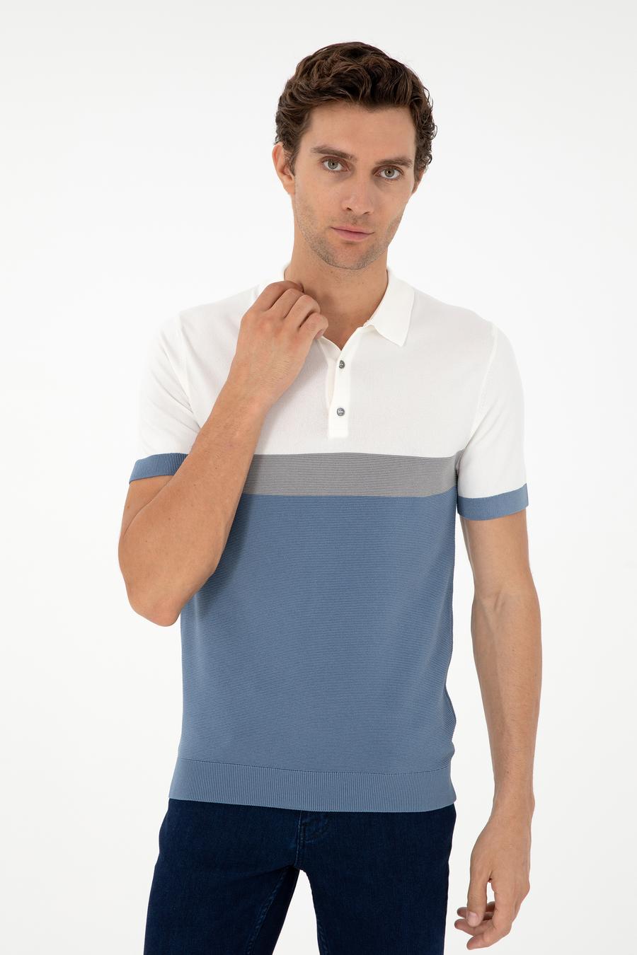 Mavi Slim Fit Polo Yaka Keten Karışımlı Triko T-shirt - 50293243002