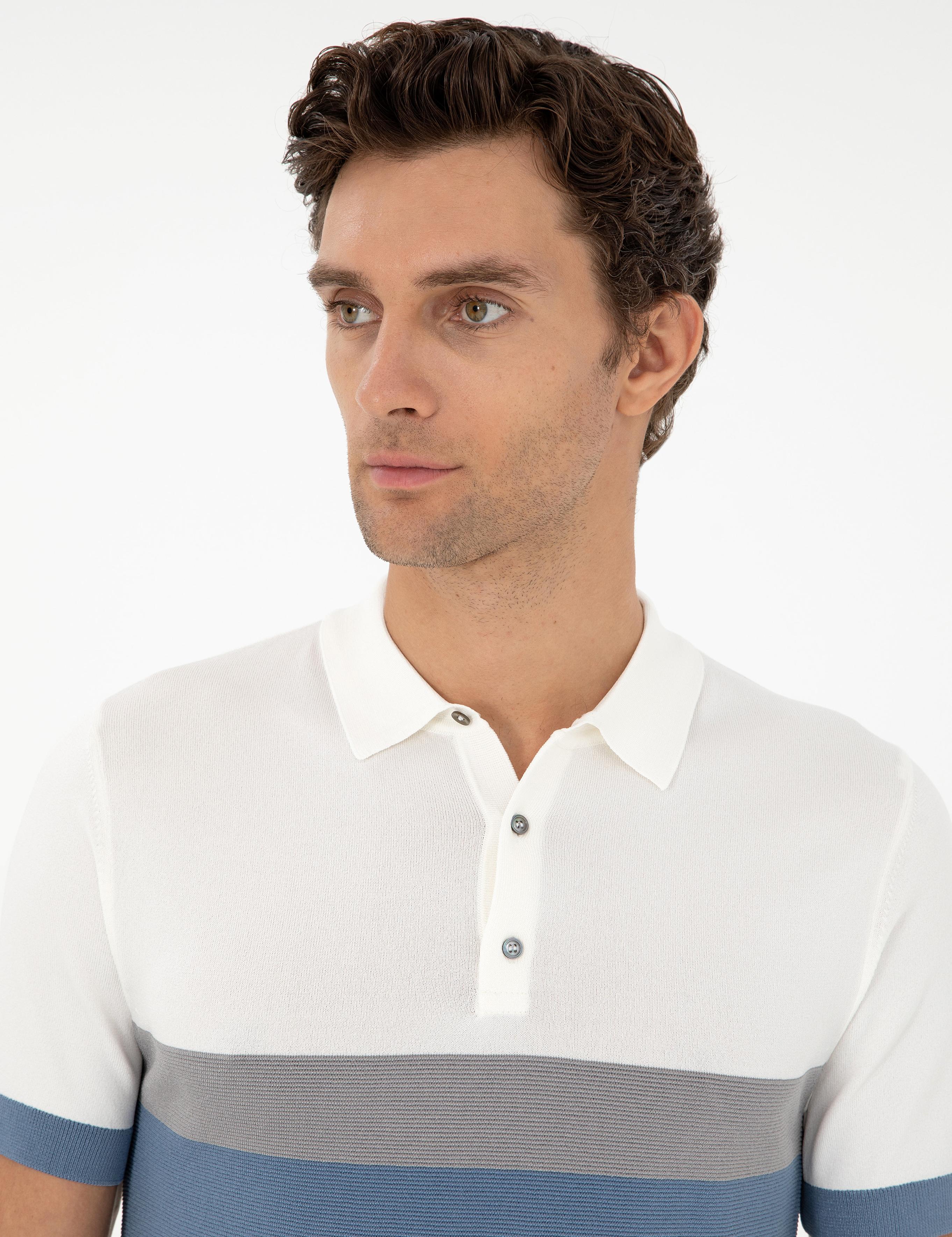 Mavi Slim Fit Polo Yaka Keten Karışımlı Triko T-shirt - 50293243002