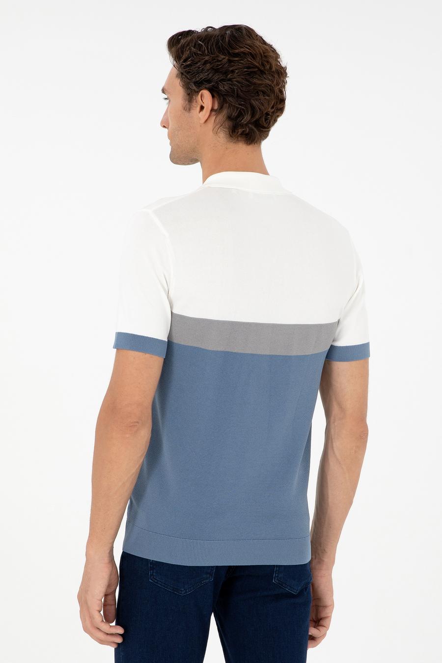 Mavi Slim Fit Polo Yaka Keten Karışımlı Triko T-shirt - 50293243002
