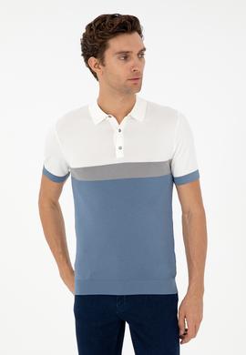 Mavi Slim Fit Polo Yaka Keten Karışımlı Triko T-shirt