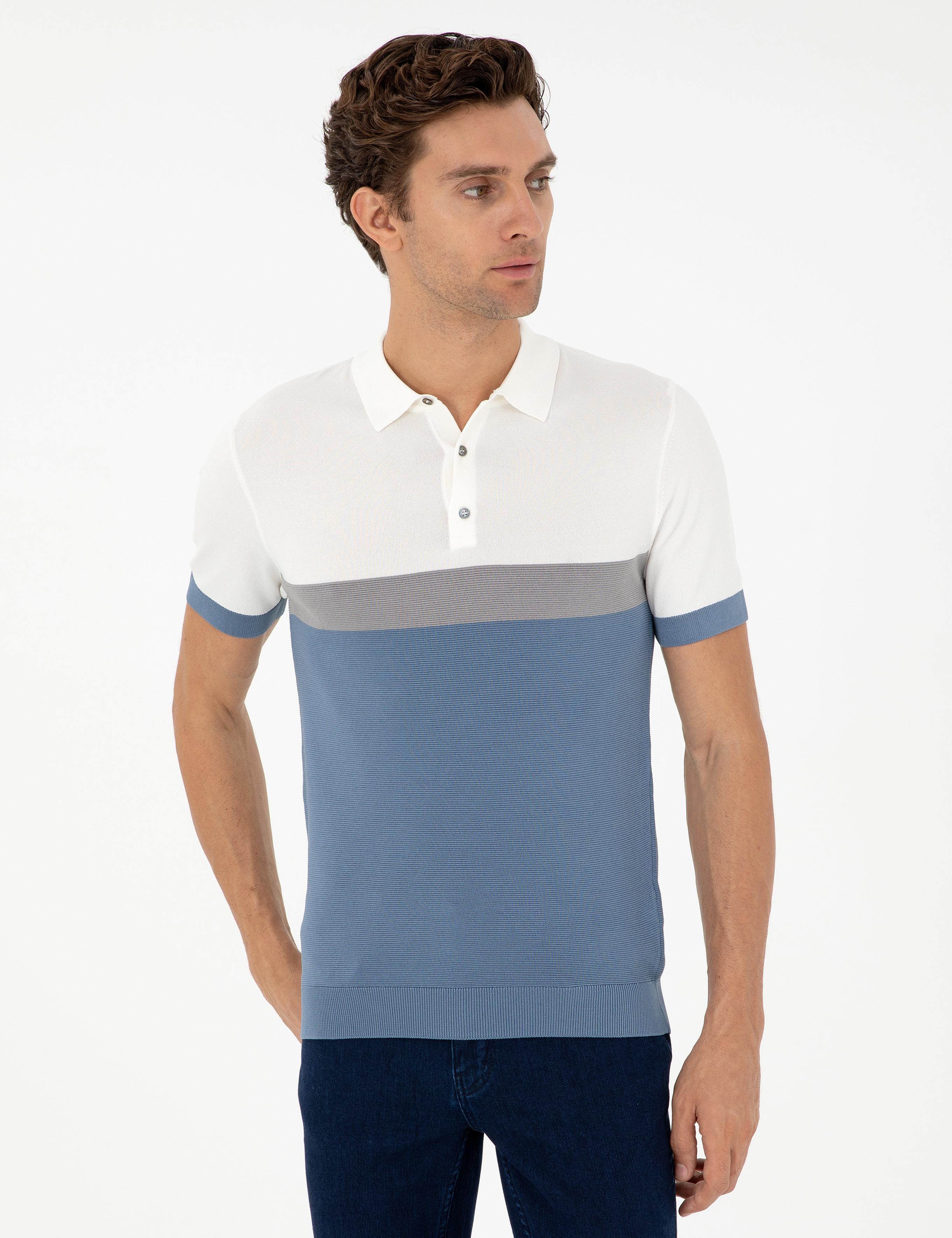 Mavi Slim Fit Polo Yaka Keten Karışımlı Triko T-shirt - 50293243002