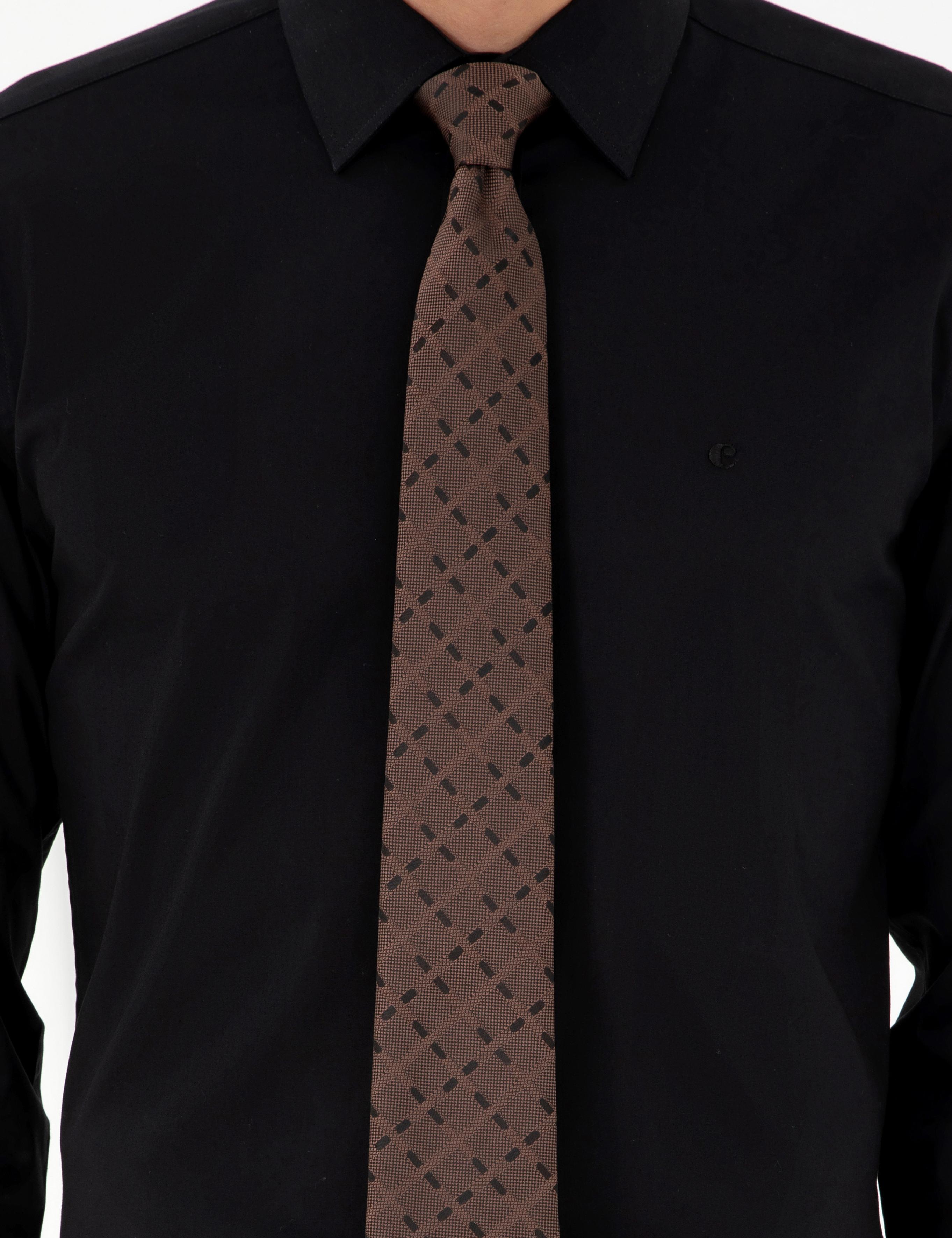 Siyah Slim Fit Uzun Kollu Gömlek - 50270157035