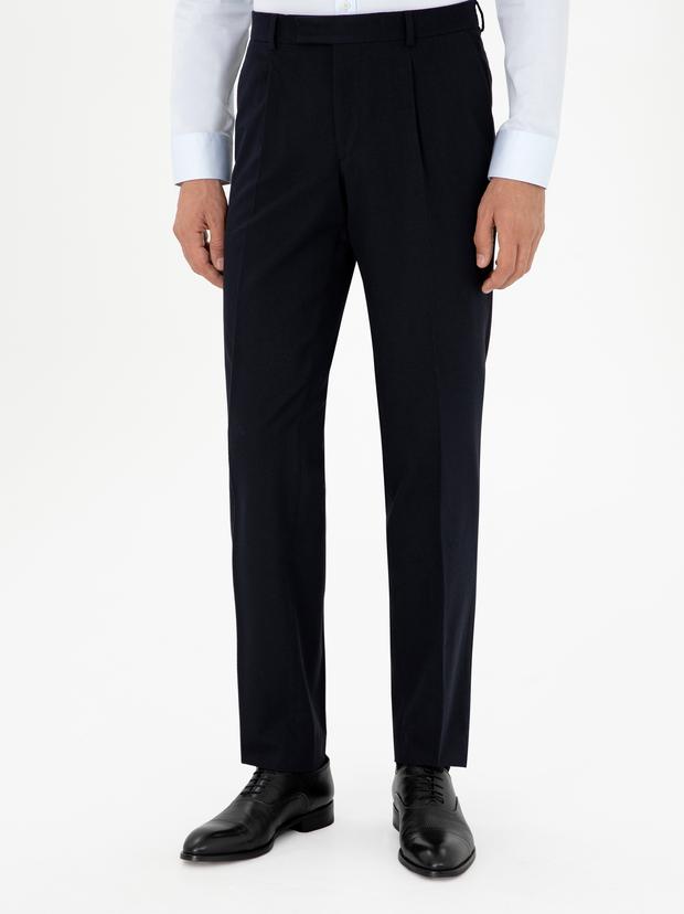 Koyu Lacivert Slim Fit Kumaş Pantolon