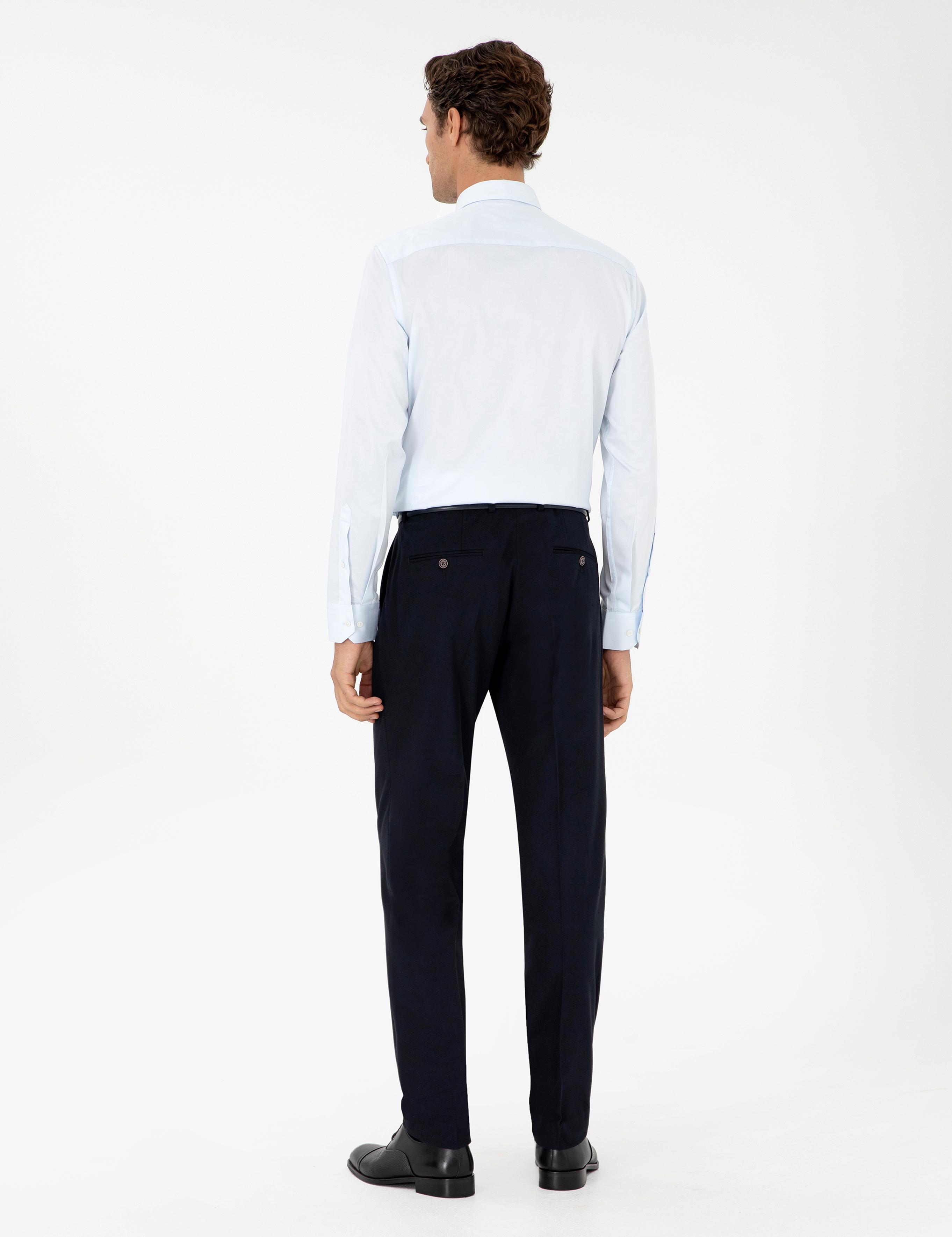 Koyu Lacivert Slim Fit Kumaş Pantolon - 50293330060