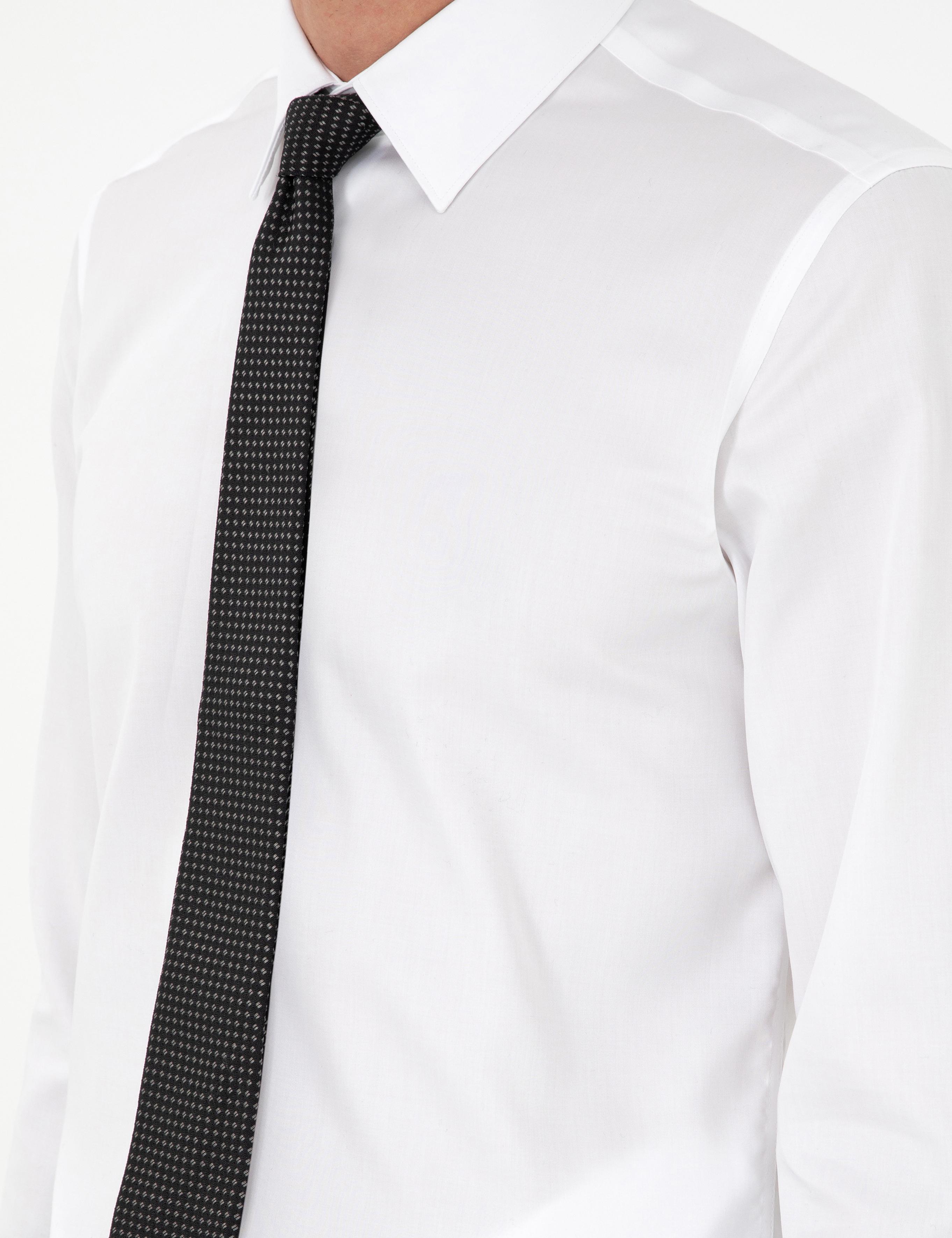 Beyaz Slim Fit Uzun Kollu Basic Gömlek - 50303302011