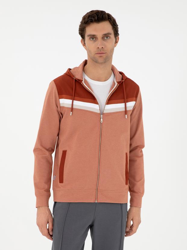 Pas Regular Fit Tam Fermuarlı Kapüşonlu Sweatshirt
