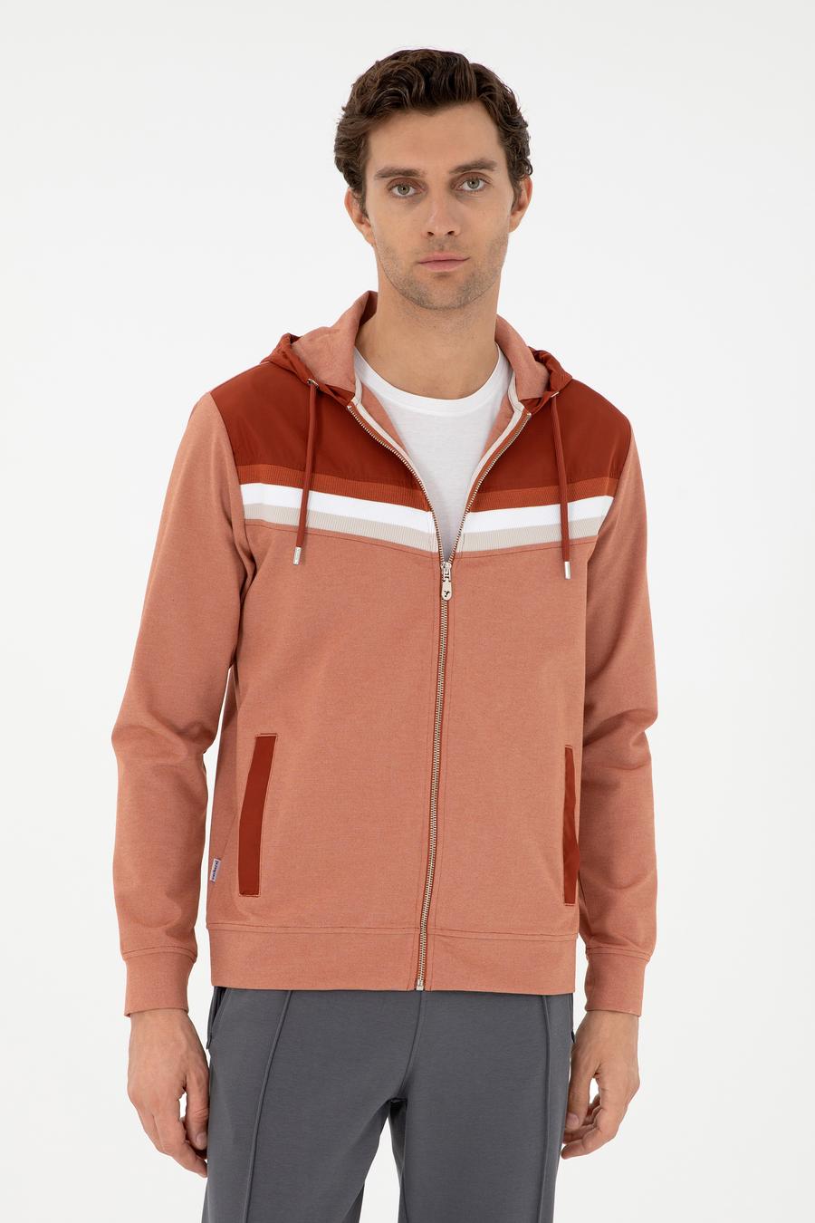 Pas Regular Fit Tam Fermuarlı Kapüşonlu Sweatshirt - 50292490035